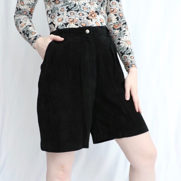 Vintage Pants - Vintage Brandon Thomas Leather Shorts